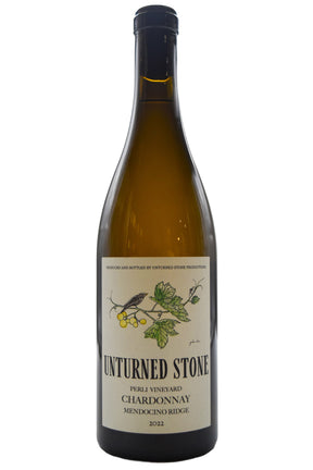 Bottle of Unturned Stone Mendocino Ridge Chardonnay Perli Vineyard 2022-White Wine-Flatiron SF