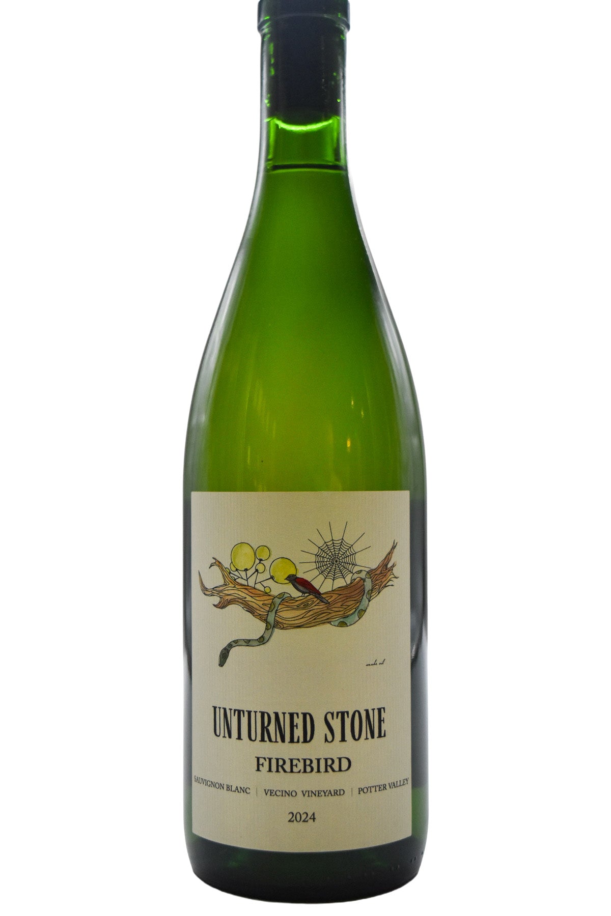 Bottle of Unturned Stone Potter Valley Sauvignon Blanc Firebird Vecino Vineyard 2024-White Wine-Flatiron SF