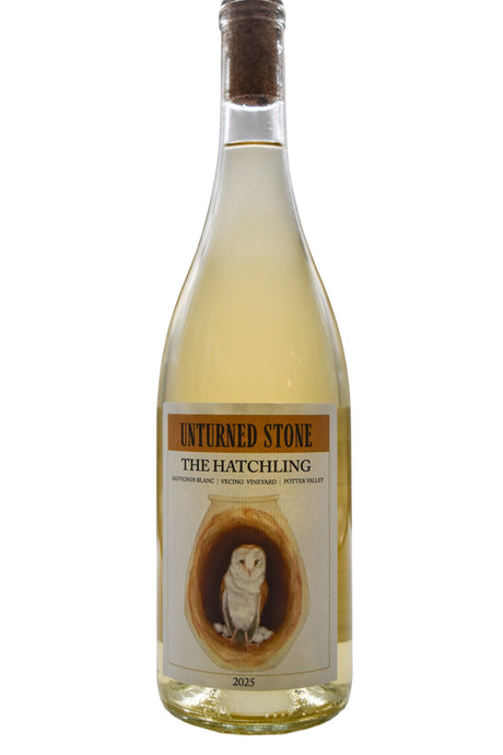 Bottle of Unturned Stone Sauvignon Musque Vecino Vineyard The Hatchling 2025-White Wine-Flatiron SF