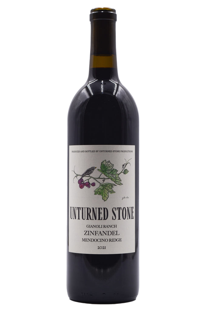 Bottle of Unturned Stone Spider Chase Zinfandel Gianoli Ranch 2021-Red Wine-Flatiron SF