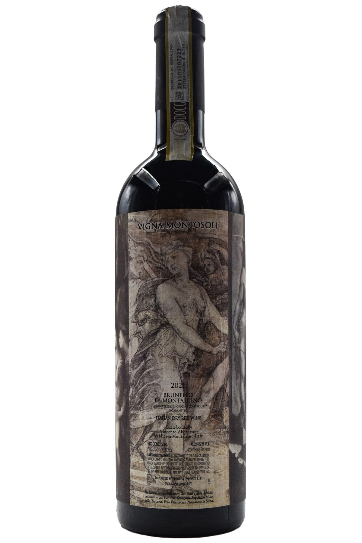 Bottle of Valdicava Brunello di Montalcino Montosoli 2021-Red Wine-Flatiron SF
