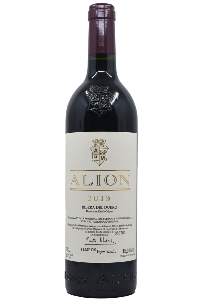 Bottle of Vega Sicilia Ribera del Duero Alion 2019-Red Wine-Flatiron SF