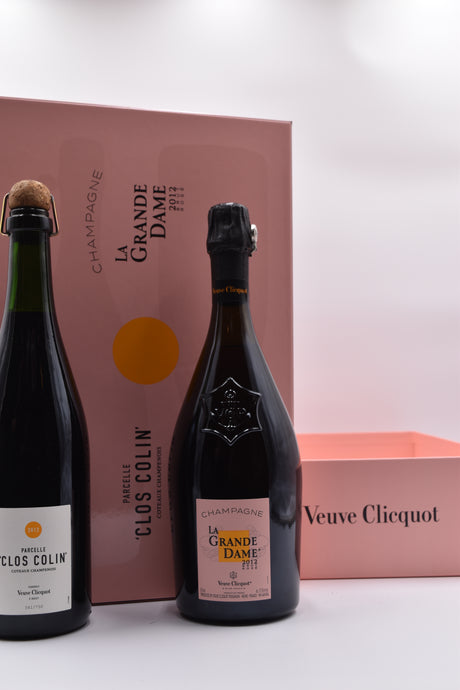 Bottle of Veuve Clicquot Champagne Gift Set La Grande Dame Rose & Parcelle Clos Colin 2012-Sparkling Wine-Flatiron SF
