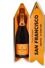 Bottle of Veuve Clicquot Champagne Yellow Label Brut SF Arrow Tin NV [NET]-Sparkling Wine-Flatiron SF