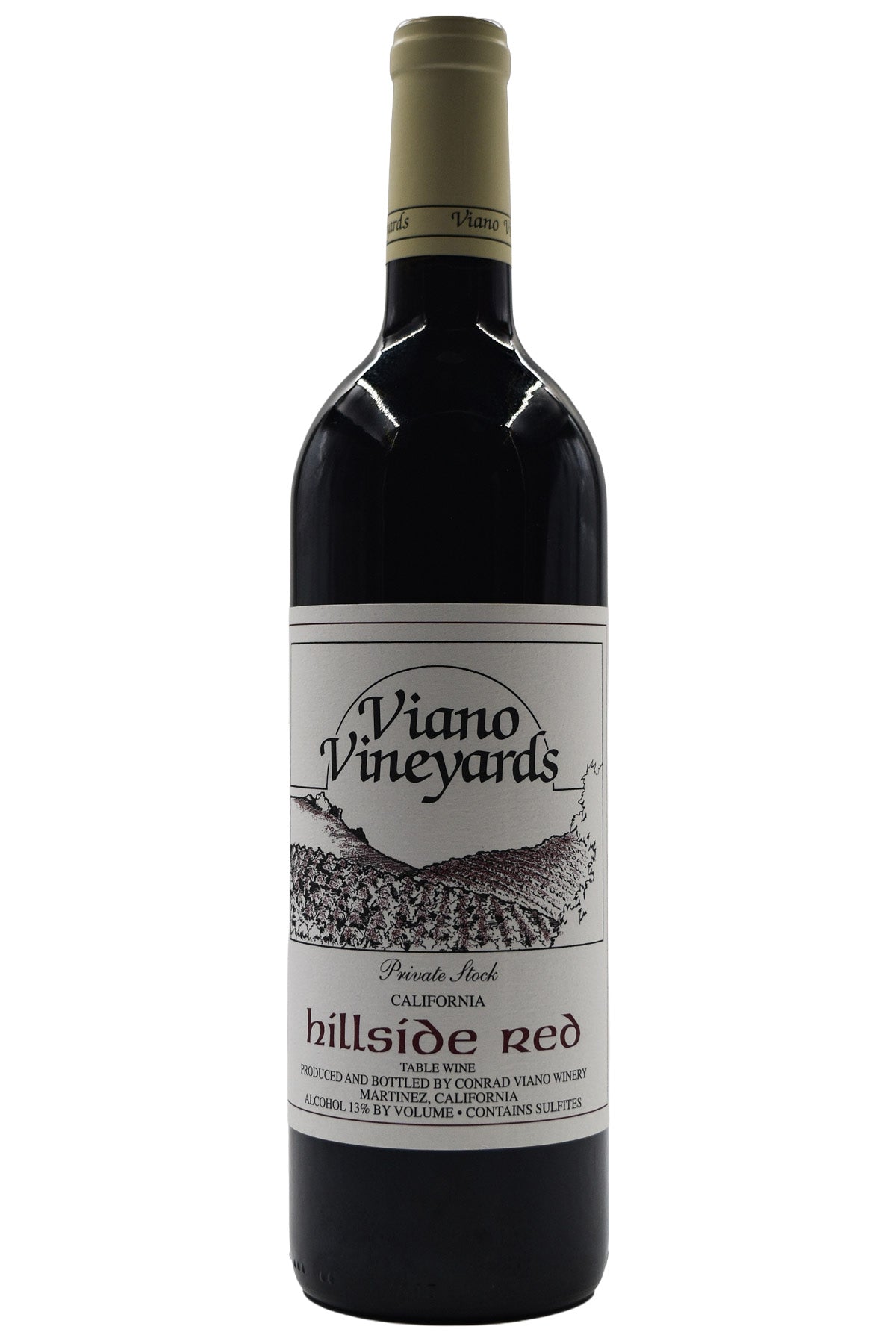 Bottle of Viano Vineyards Contra Costa Co. Estate Hillside Red NV-Red Wine-Flatiron SF