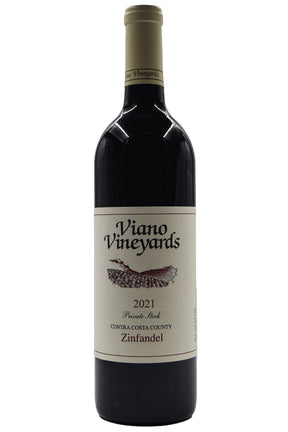 Bottle of Viano Vineyards Contra Costa Co. Estate Zinfandel 2021-Red Wine-Flatiron SF
