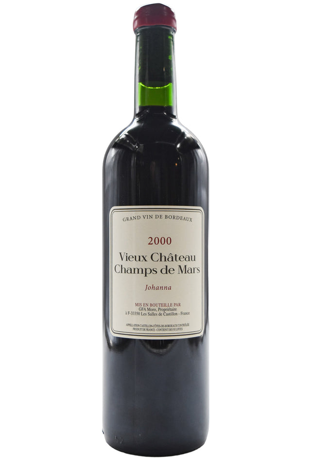 Bottle of Vieux Chateau Champs de Mars Cotes de Castillon 2000-Red Wine-Flatiron SF