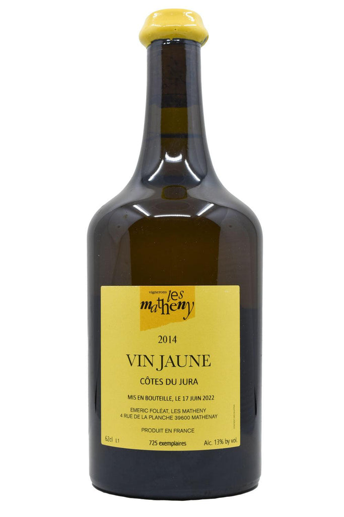 Bottle of Vignerons Les Matheny Arbois Vin Jaune 2014 (620ml)-White Wine-Flatiron SF