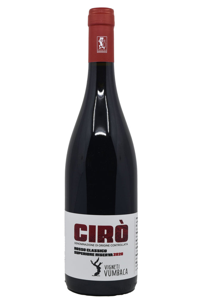 Bottle of Vigneti Vumbaca Ciro Rosso Classico Superiore Riserva 2020-Red Wine-Flatiron SF