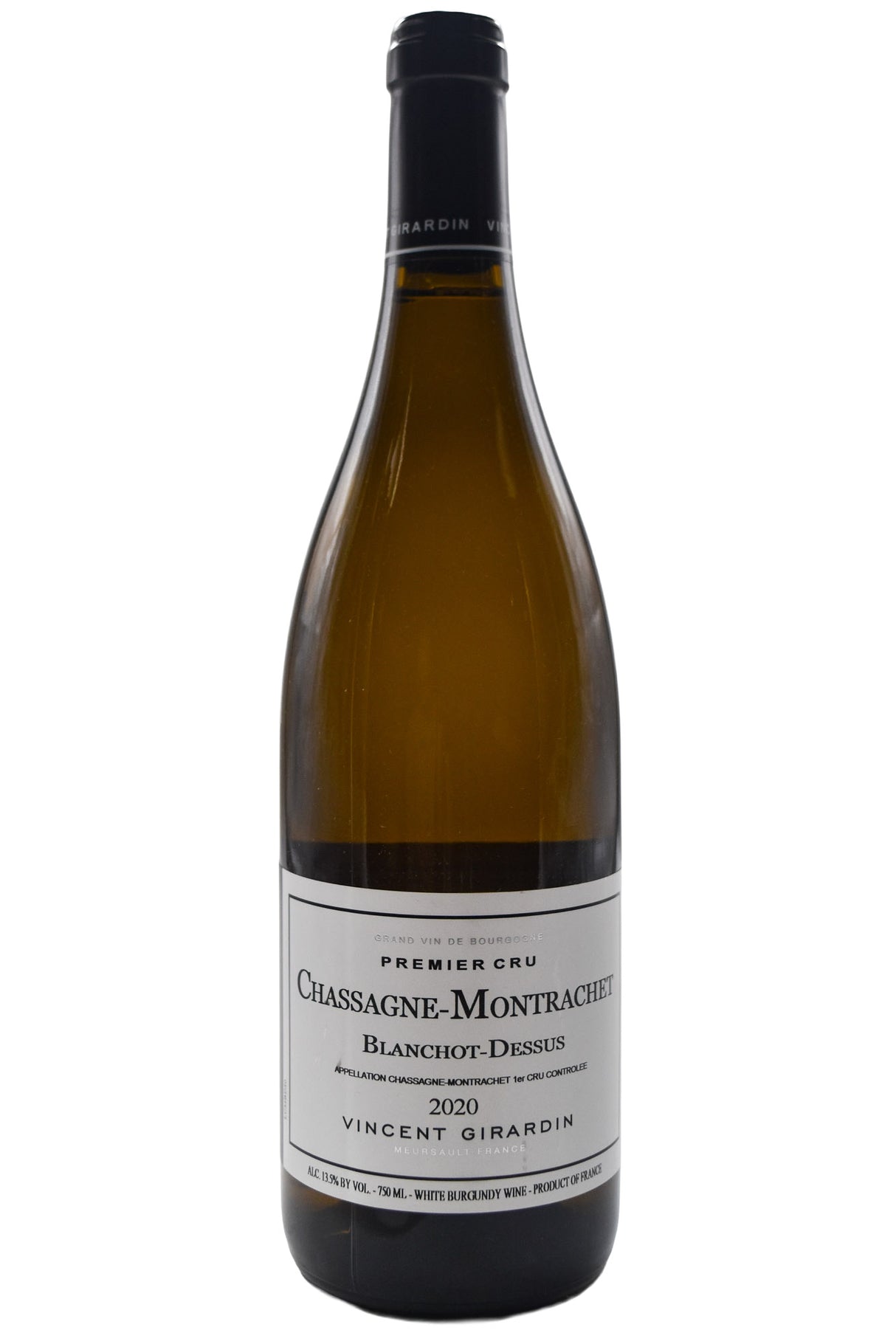 Bottle of Vincent Girardin Chassagne Montrachet Blanchot Dessus 1er Cru 2020 [NET]-White Wine-Flatiron SF