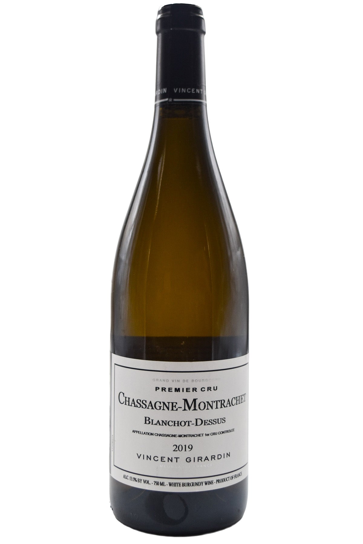 Bottle of Vincent Girardin Chassagne Montrachet Blanchots-Dessus 1er Cru 2019 [NET]-White Wine-Flatiron SF
