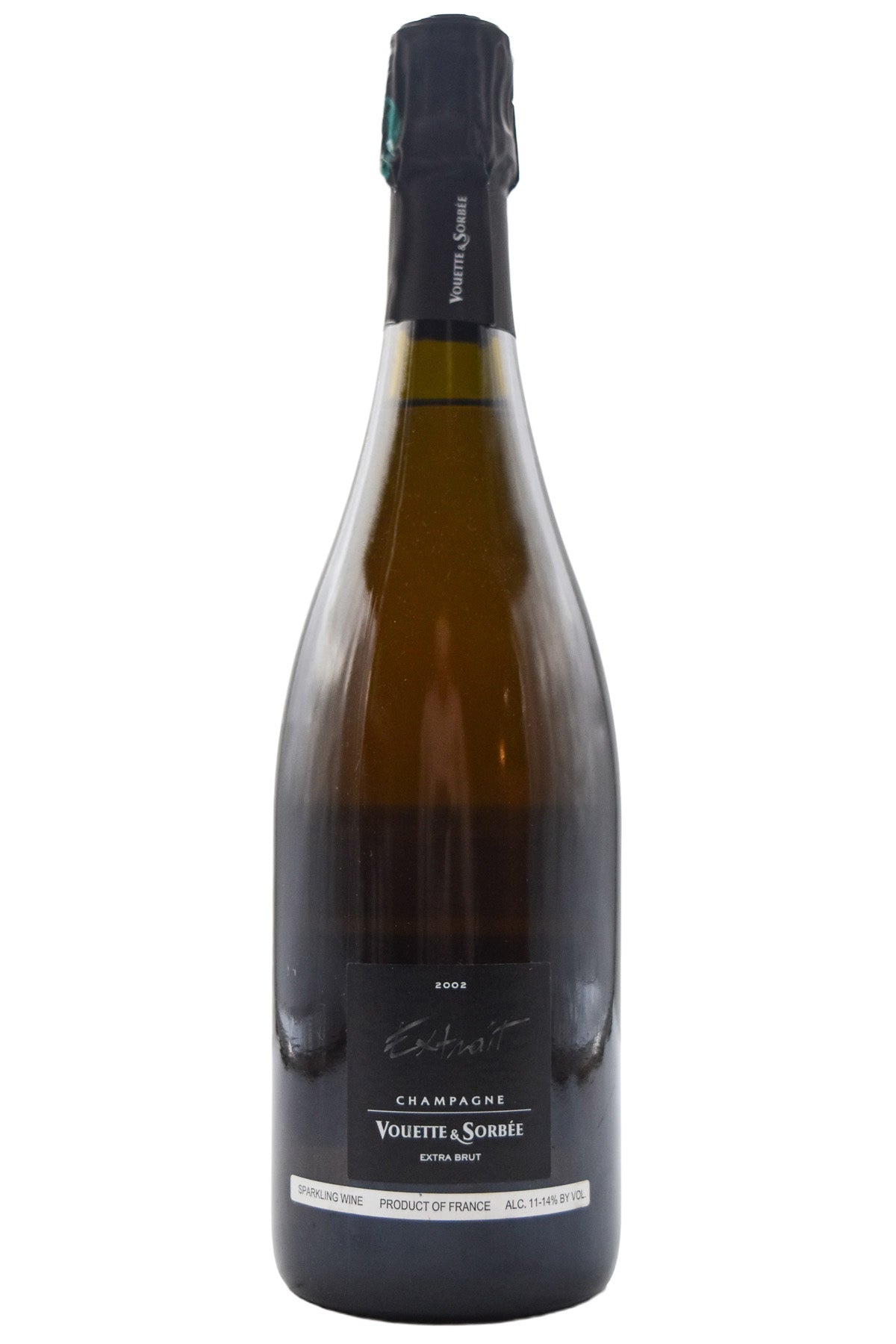 Bottle of Vouette et Sorbee Champagne Extra Brut Extrait 2002-Sparkling Wine-Flatiron SF