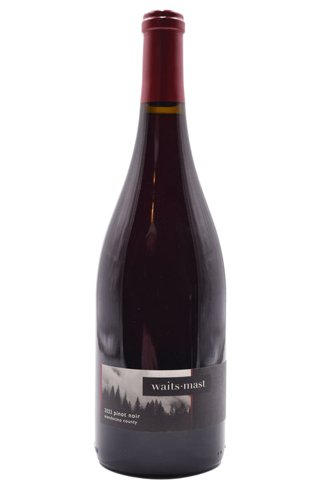 Bottle of Waits-Mast Mendocino County Pinot Noir 2022-Red Wine-Flatiron SF