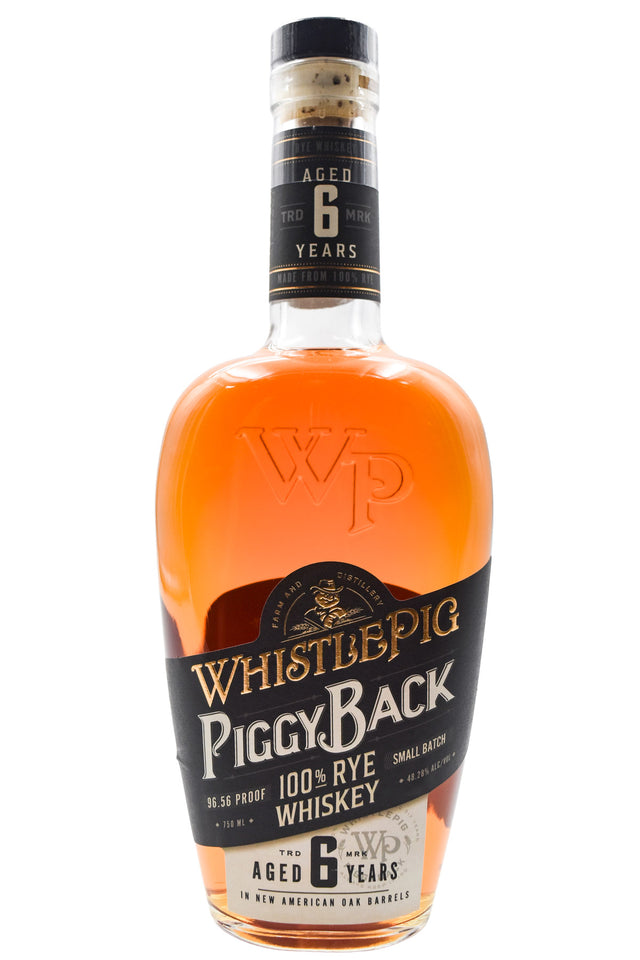Bottle of WhistlePig PiggyBack 6 Year Rye Whiskey-Spirits-Flatiron SF