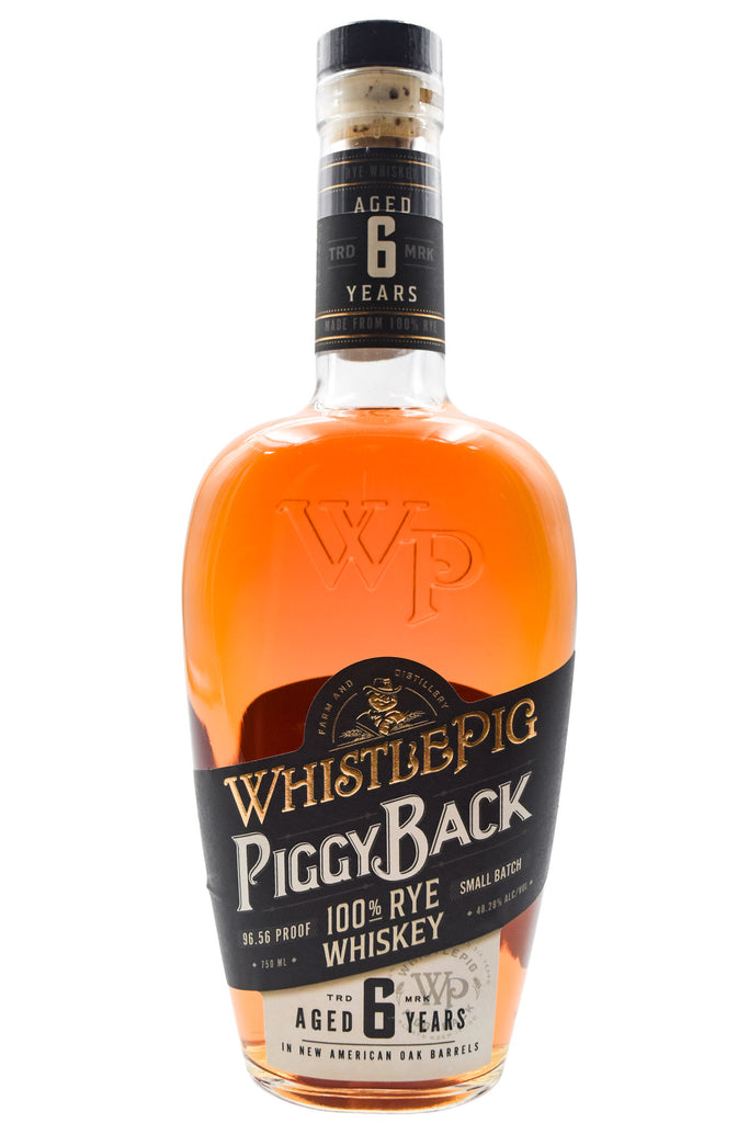 Bottle of WhistlePig PiggyBack 6 Year Rye Whiskey-Spirits-Flatiron SF