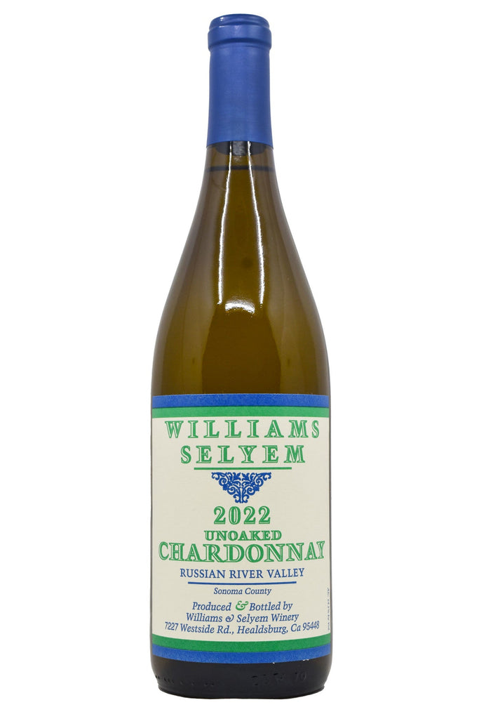 Bottle of Williams Selyem Chardonnay Unoaked 2022-White Wine-Flatiron SF