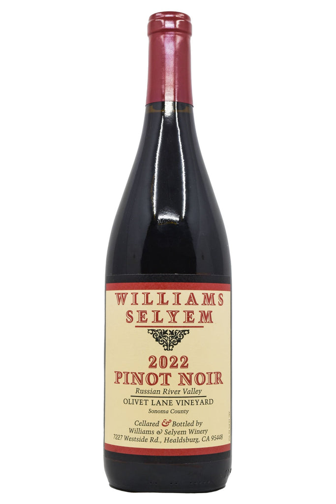 Bottle of Williams Selyem Russian River Pinot Noir Olivet Lane Vineyard 2022-Red Wine-Flatiron SF