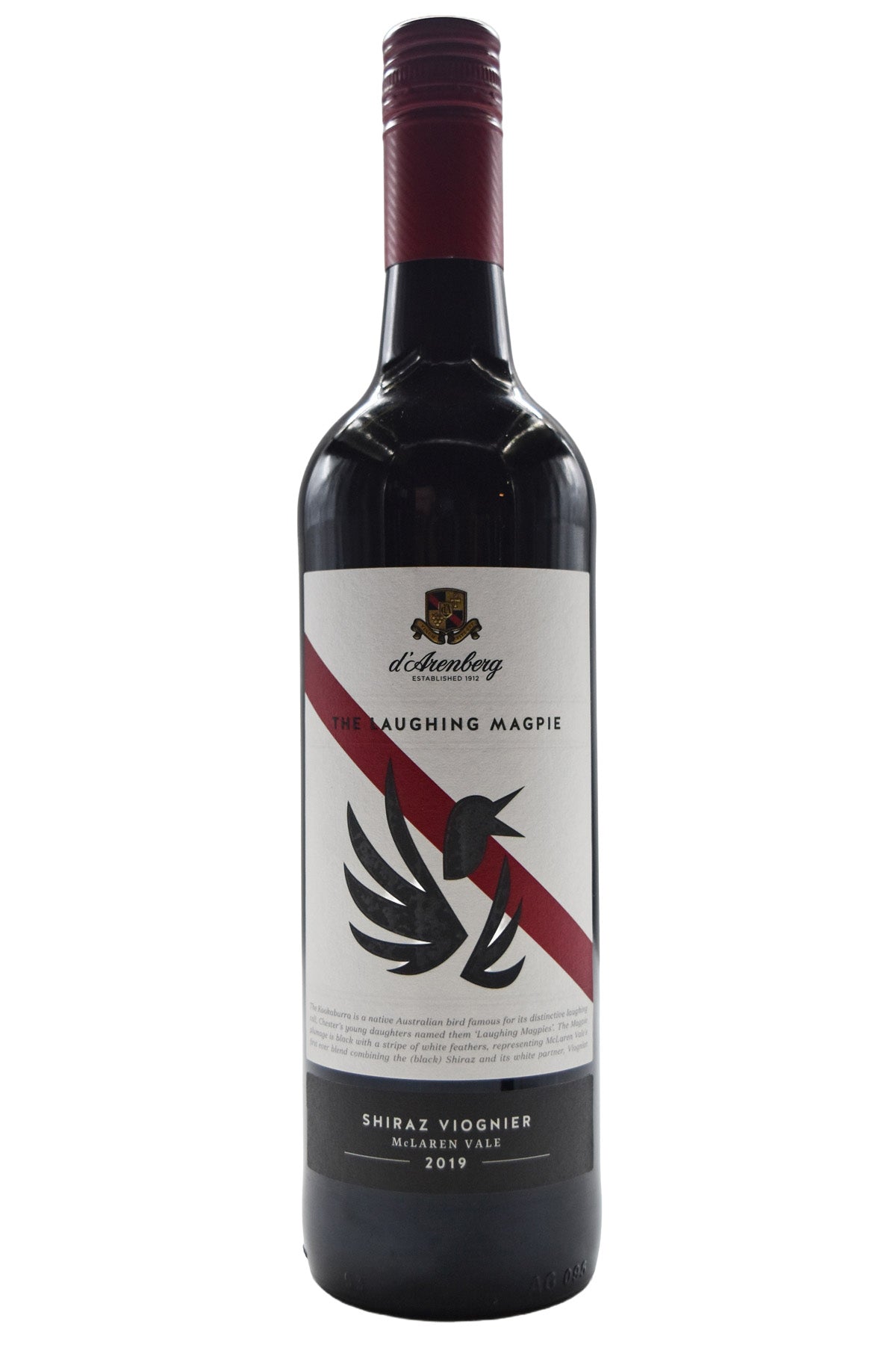 Bottle of d'Arenberg The Laughing Magpie Shiraz Viognier McLaren Vale 2019-Red Wine-Flatiron SF