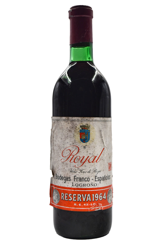 Bottle of Bodegas Franco-Espanolas Rioja Royal Reserva 1964-Red Wine-Flatiron SF