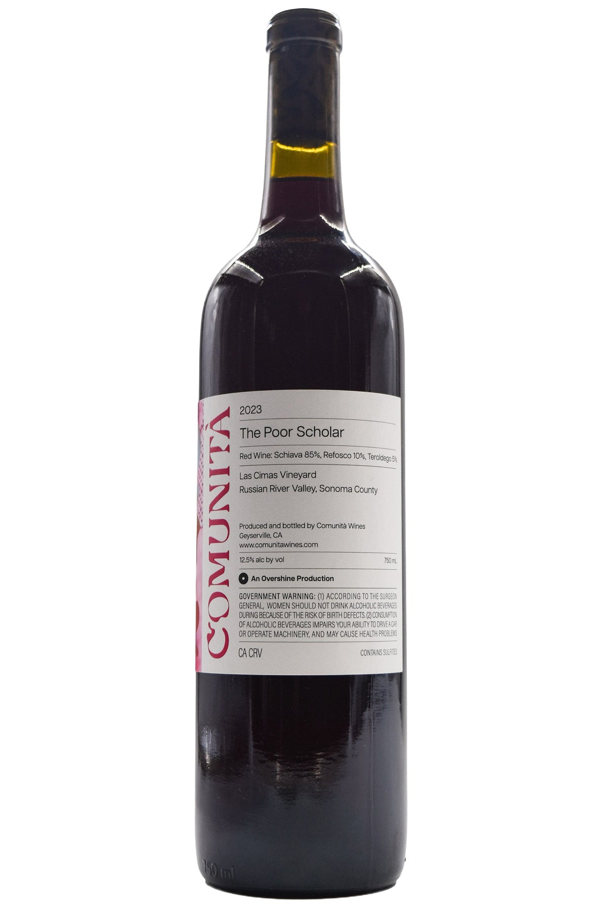 Comunita Russian River Valley Estate Las Red Wine (Schiava Blend) The Poor Scholar 2023