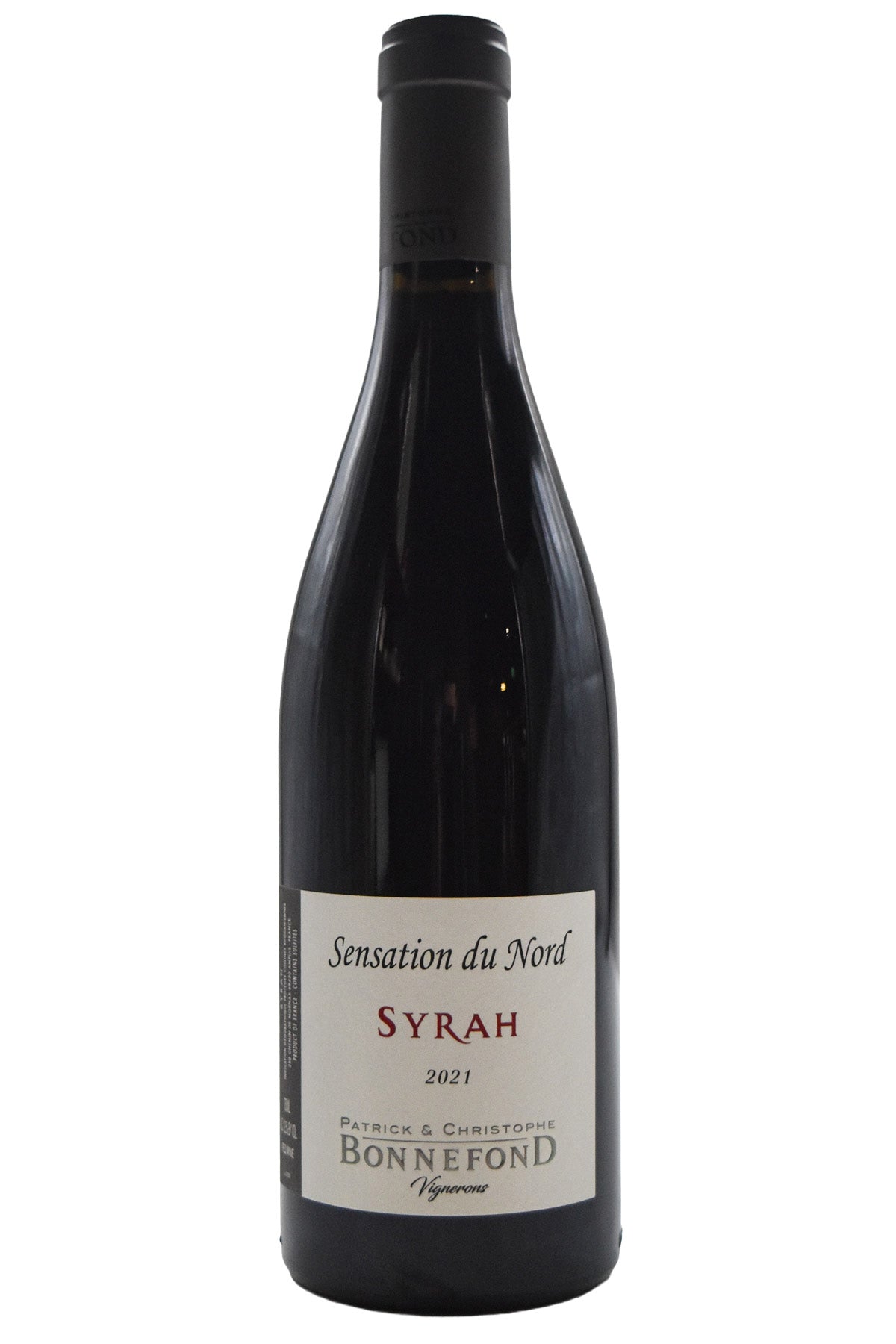 Bottle of Patrick & Christophe Bonnefond Syrah Sensations du Nord 2021-Red Wine-Flatiron SF