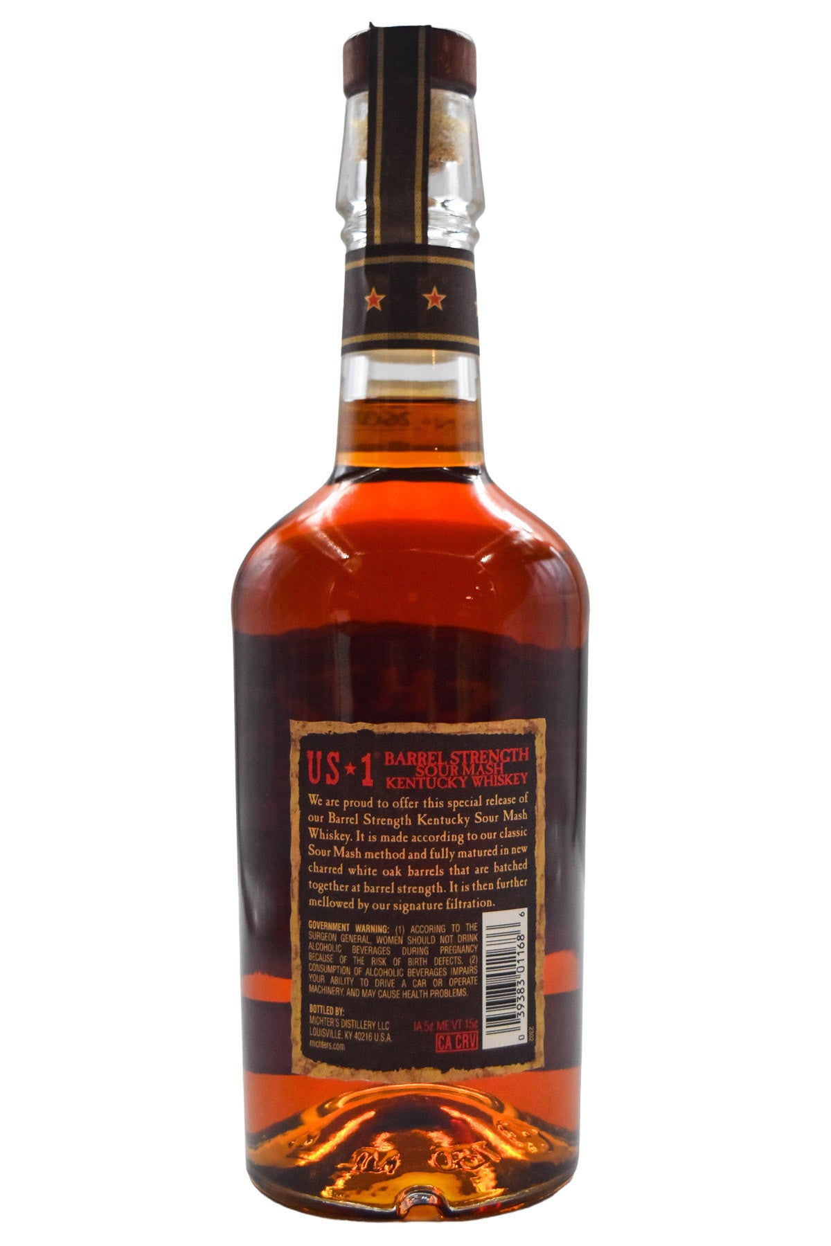 Bottle of Michter's US*1 Limited Release Sour Mash Whiskey Barrel Strength (110.4 Proof)-Spirits-Flatiron SF