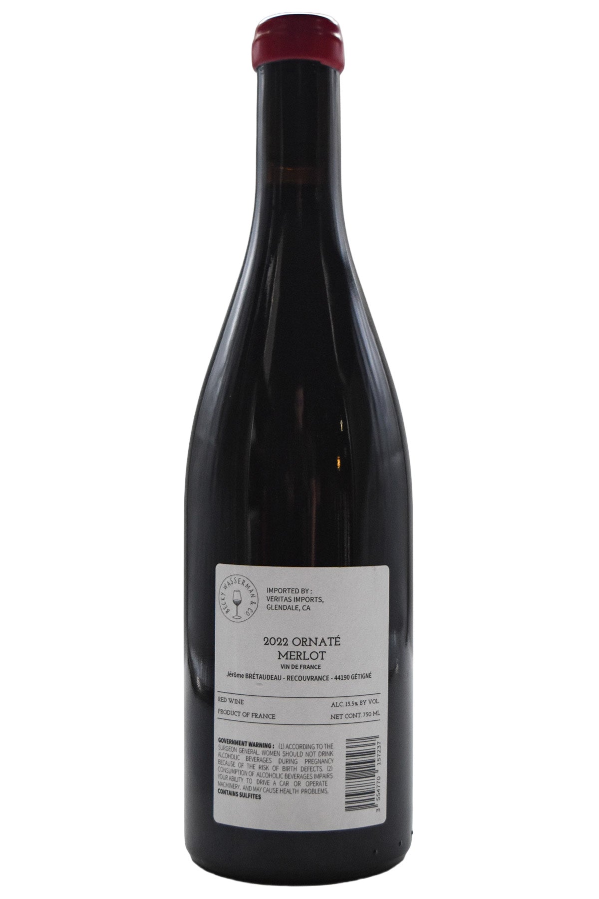 Bottle of Jerome Bretaudeau Domaine de Bellevue Ornate 2022-Red Wine-Flatiron SF