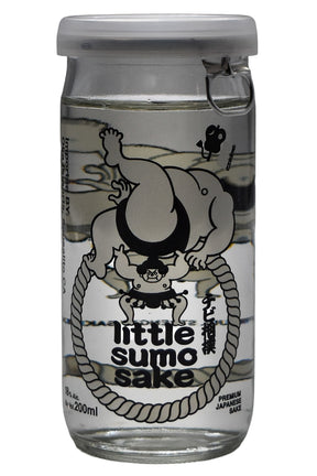 Bottle of Chibi Zumo Junmai Genshu Sake Little Sumo (200ml)-Sake-Flatiron SF