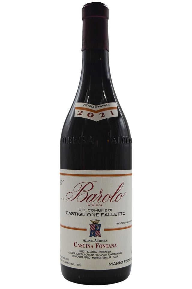 Bottle of Cascina Fontana Barolo del Comune di Castiglione Falletto 2021-Red Wine-Flatiron SF