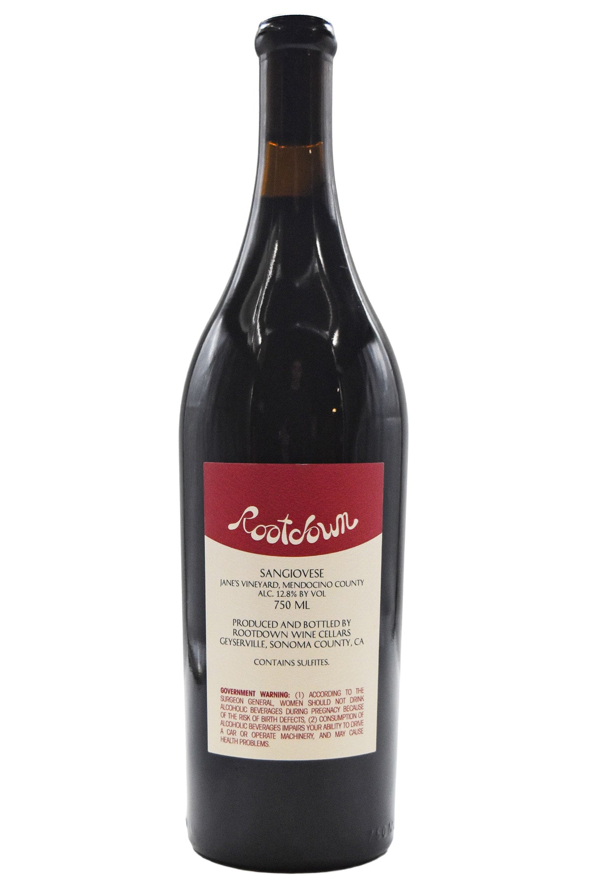 Bottle of Rootdown Mendocino County Sangiovese Janes Vineyard 2023-Red Wine-Flatiron SF