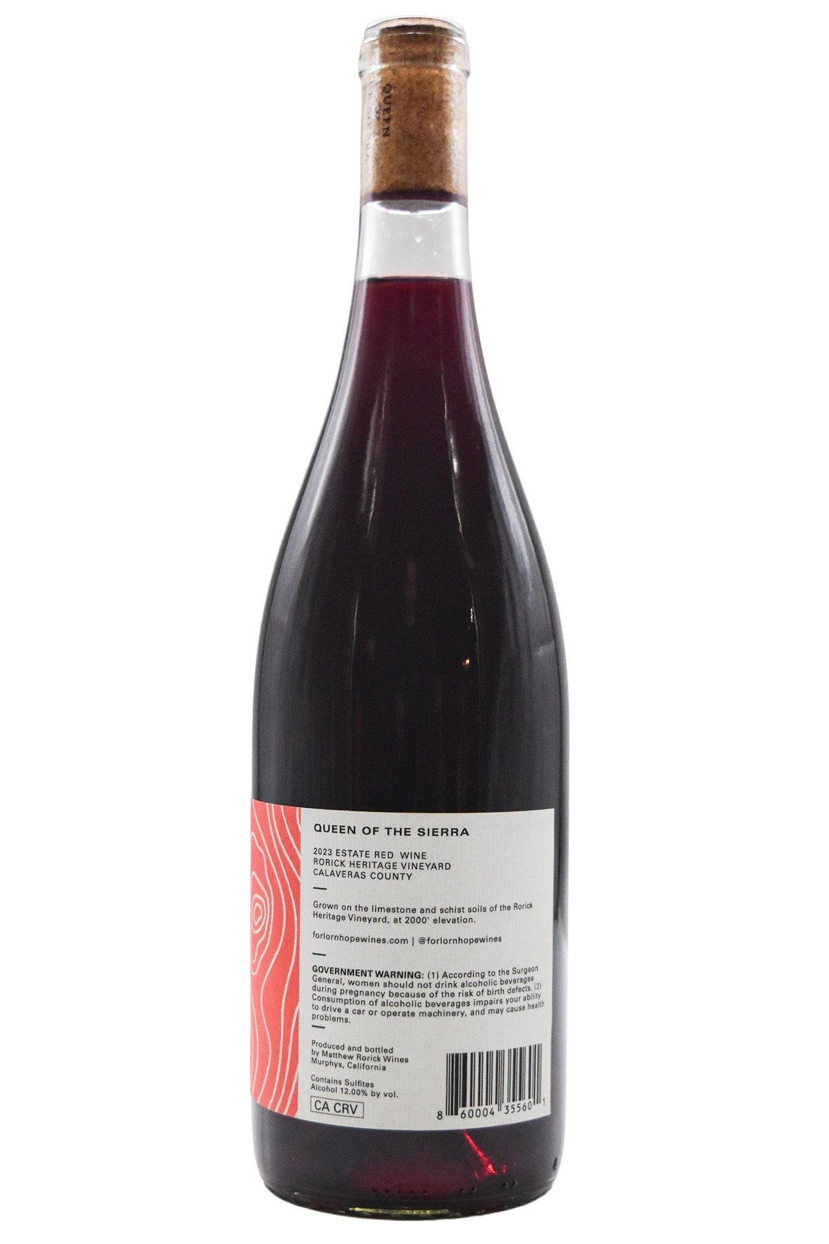Bottle of Forlorn Hope Queen of the Sierra Calaveras Co. Estate Red Wine 2023-Red Wine-Flatiron SF