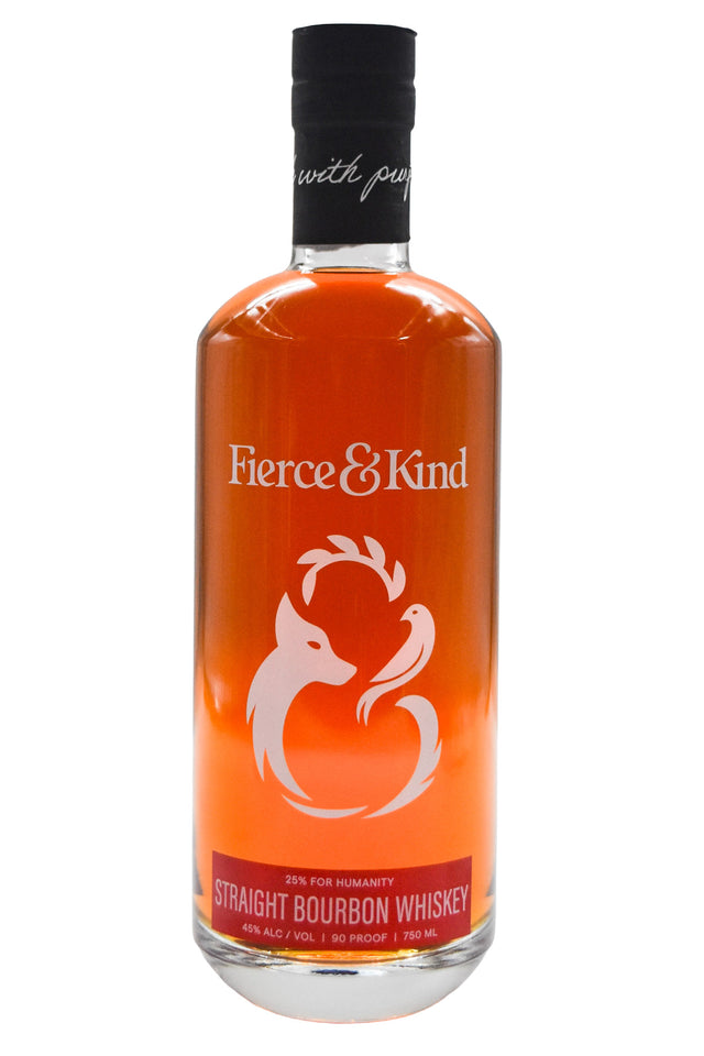 Bottle of Fierce & Kind Straight Bourbon Whiskey-Spirits-Flatiron SF