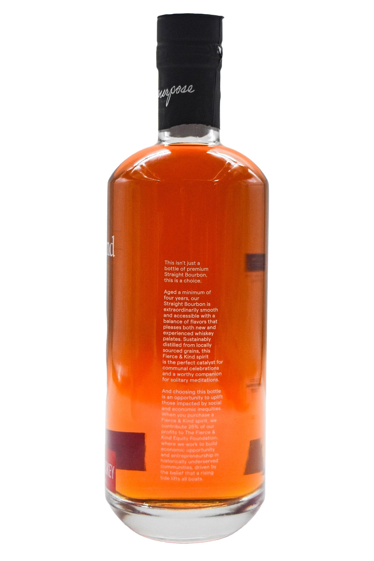 Bottle of Fierce & Kind Straight Bourbon Whiskey-Spirits-Flatiron SF