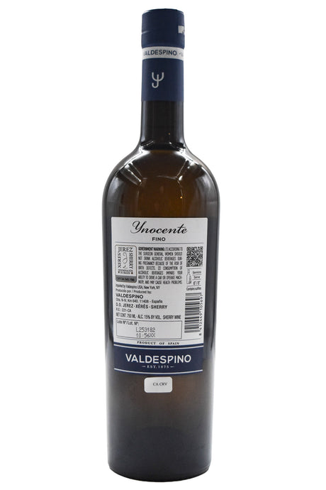 Bottle of Valdespino Fino Sherry Inocente Macharnudo Alto-Fortified Wine-Flatiron SF