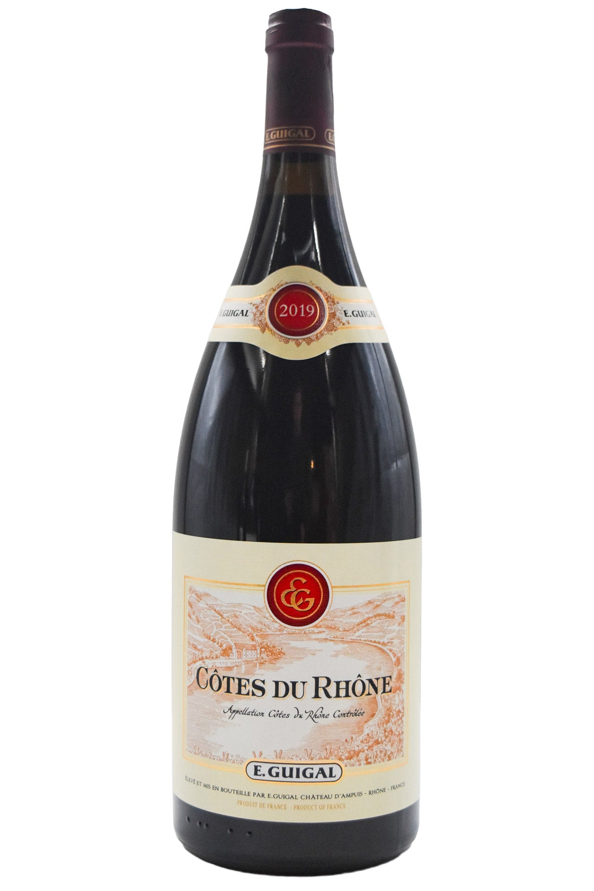 Bottle of E. Guigal Cotes du Rhone Rouge 2019 (1.5L)-Red Wine-Flatiron SF
