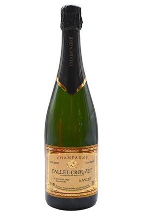 Bottle of Fallet-Crouzet Champagne Non Dose Blanc de Blancs NV-Sparkling Wine-Flatiron SF