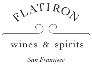 Logo for Flatiron Wines & Spirits location in San Francisco, California.