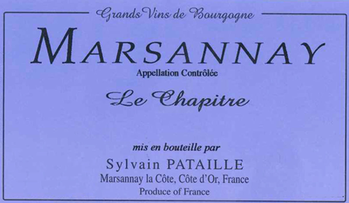 Domaine Sylvain Pataille Marsannay Rouge Le Chapitre 2022 [NET]