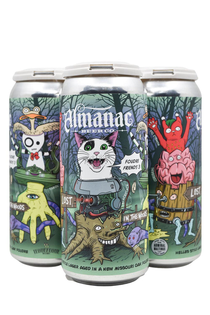 Bottle of Almanac Beer Co. Foudre Friends 3 Helles Lager 4pk (16oz)-Beer-Flatiron SF