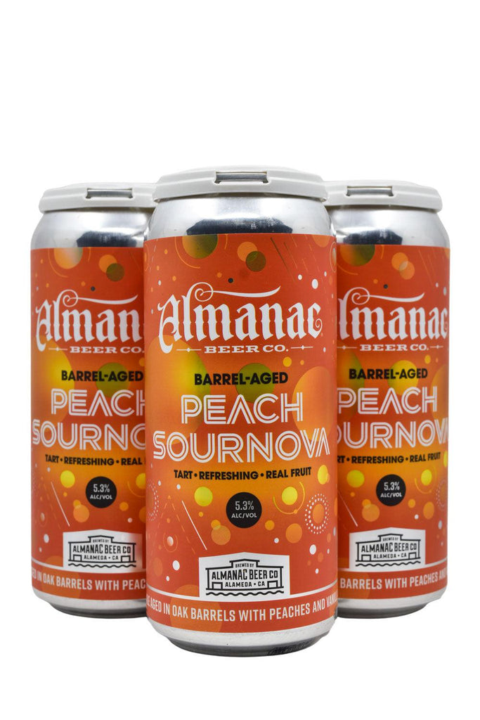 Bottle of Almanac Beer Co. Peach Sournova 4pk (16oz)-Beer-Flatiron SF