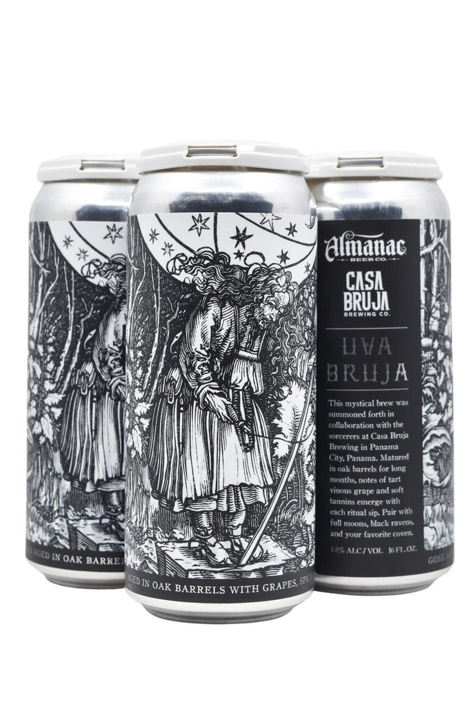Bottle of Almanac Beer Co. Uva Bruja Barrel Aged Gose 16oz (4pk)-Beer-Flatiron SF