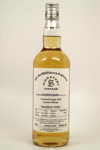 Bottle of Auchentoshan 1998 Unchillfiltered Bourbon Barrel-Spirits-Flatiron SF