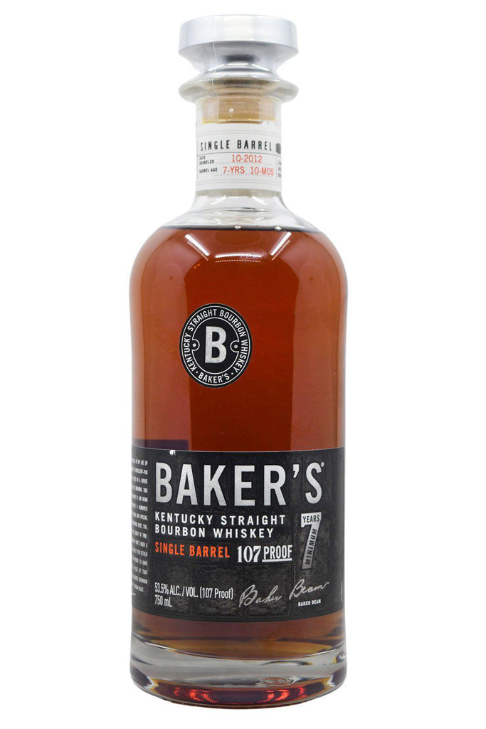 Bottle of Bakers 7 year Bourbon Whiskey-Spirits-Flatiron SF