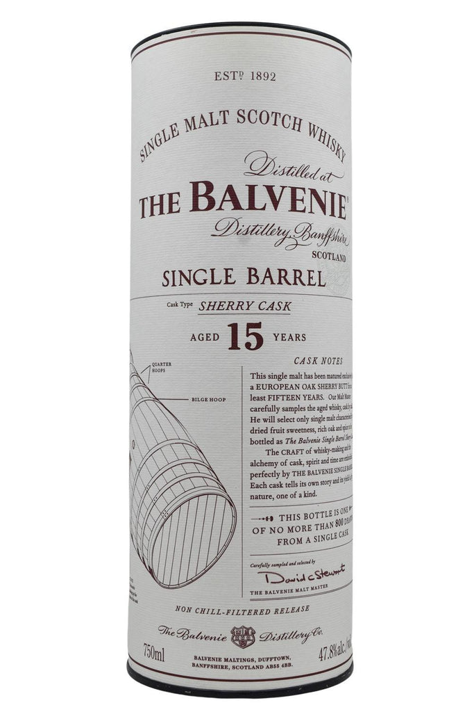 Bottle of Balvenie 15 Year Old Single Barrel Sherry Cask Single Malt Scotch-Spirits-Flatiron SF