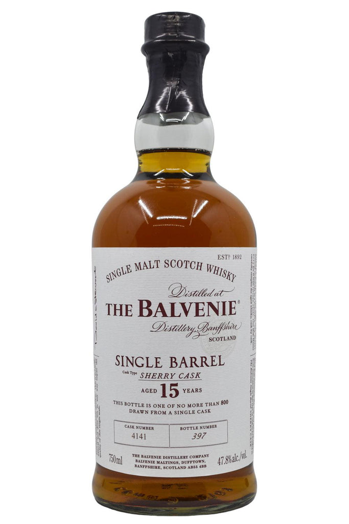 Bottle of Balvenie 15 Year Old Single Barrel Sherry Cask Single Malt Scotch-Spirits-Flatiron SF