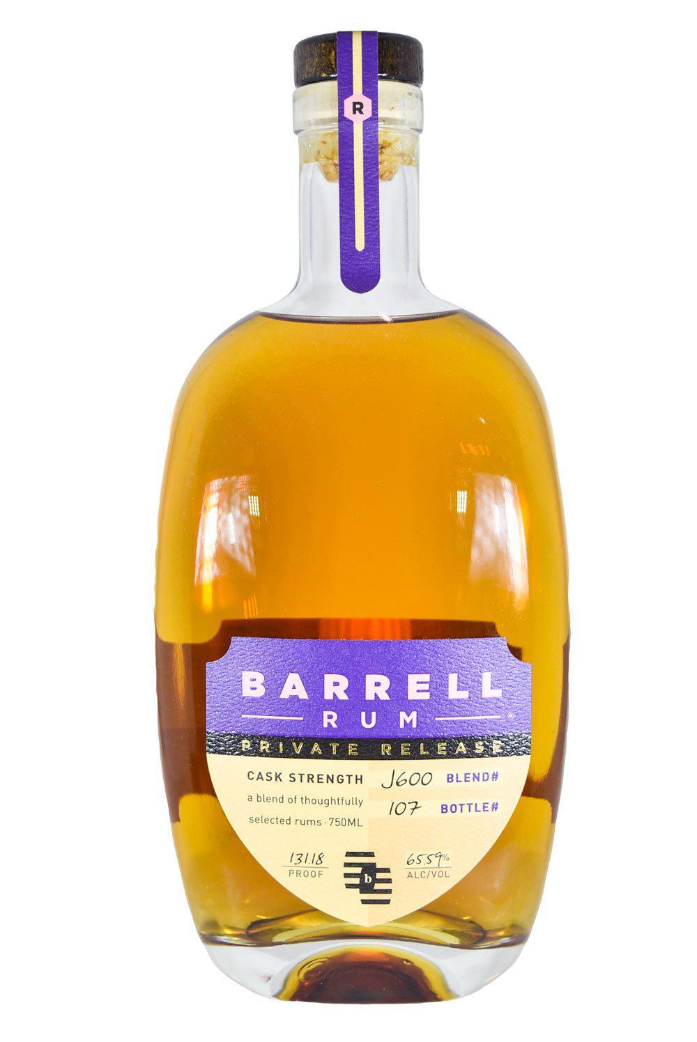 Bottle of Barrell Craft Spirits Private Release Rum #J600 131.18 Proof-Spirits-Flatiron SF