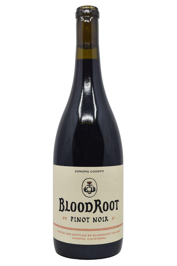 Bottle of BloodRoot Sonoma County Pinot Noir 2021-Red Wine-Flatiron SF