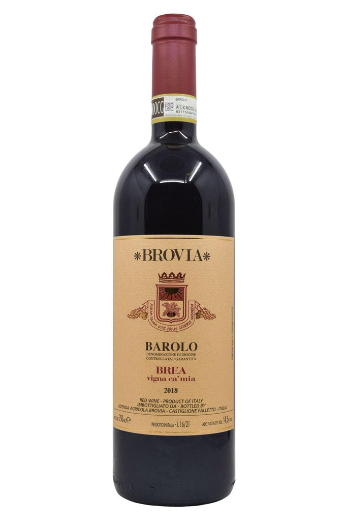 Bottle of Brovia Barolo Brea Vigna Ca'Mia 2018-Red Wine-Flatiron SF