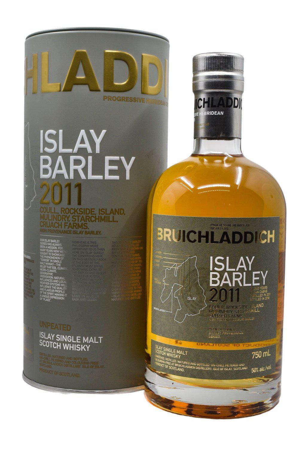 Bottle of Bruichladdich Islay Barley Unpeated Single Malt Scotch 2011-Spirits-Flatiron SF