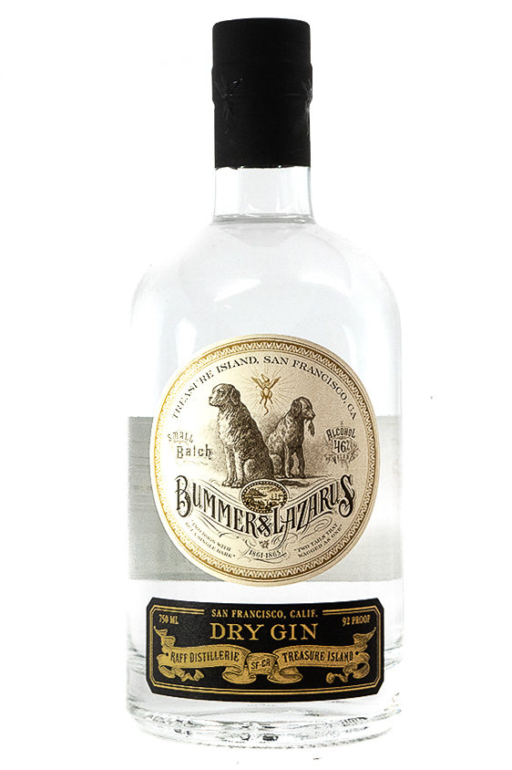 Bottle of Bummer & Lazarus Dry Gin-Spirits-Flatiron SF